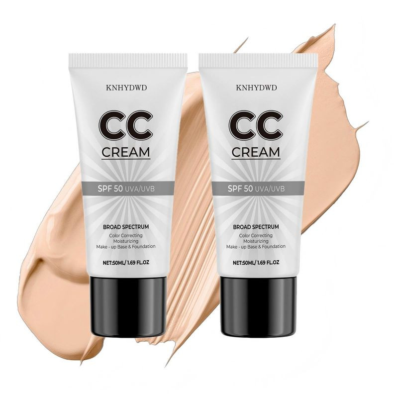 2 Pack CC Cream SPF 50 Color Correcting Moisturizing 1.69 Fl Oz Each ~ Exp 11/28