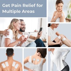AUVON 4 Outputs TENS Unit Muscle Stimulator with 24 Modes & Intuitive Black