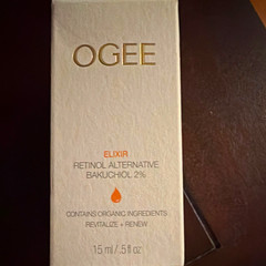 OGEE Elixir Bakuchiol 2% Retinol Alternative Face, Organic, 15 ml/0.5 fl oz