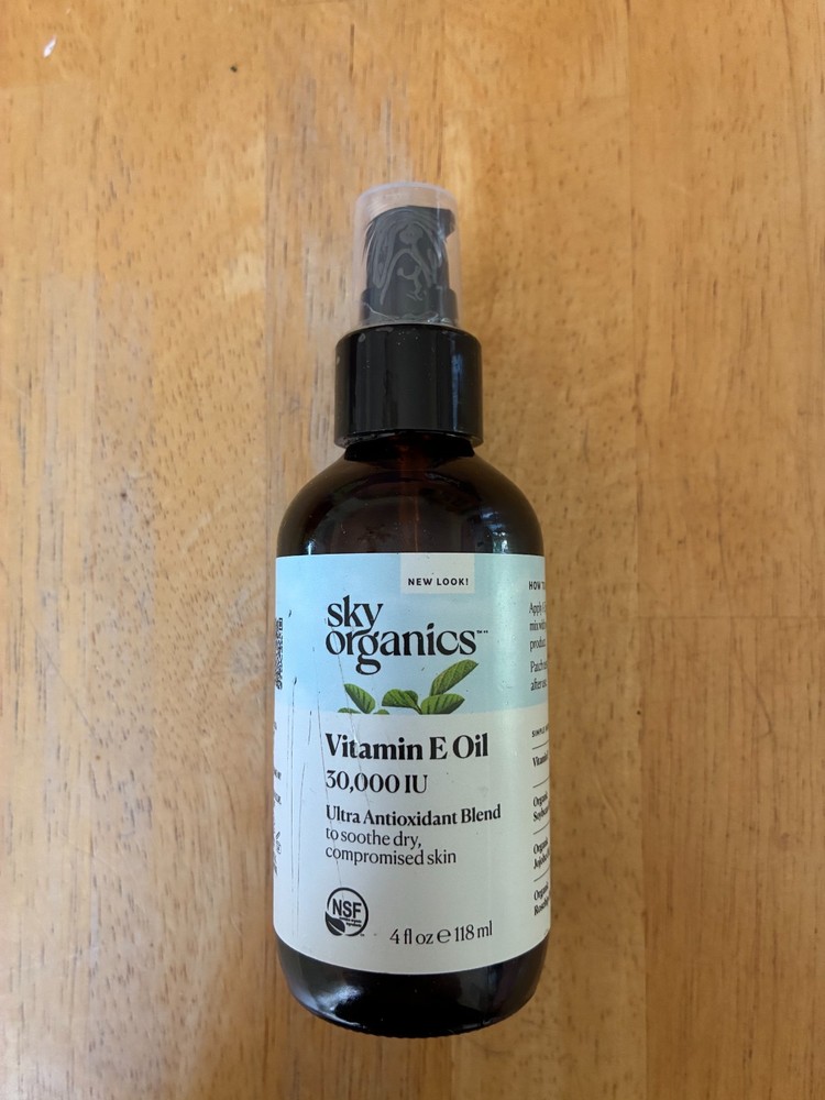 Sky Organics Vitamin E Oil 30,000 IU Ultra Antioxidant Blend 4oz Liquid