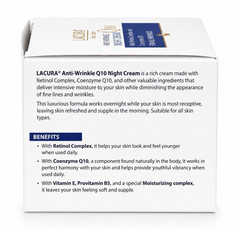 LACURE Q10 Night Face Cream with Retinol Complex New Sealed MADE GERMANY
