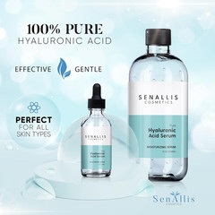 Hyaluronic Acid Serum 8 Fl Oz and 2 Fl Oz, Made from Pure Hyaluronic Acid, anti