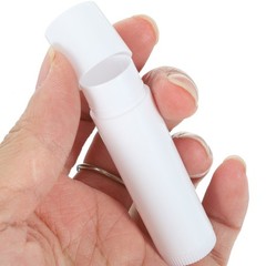 50Pcs Durable Lip Balm Tubes with Caps White Reusable Lip Container