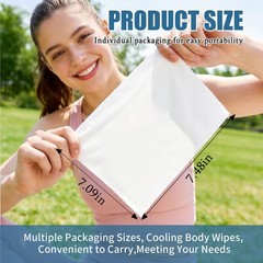 Cooling Face Body Wipes – 5 Packs of 10 (50 50 Count (Pack 1), 50