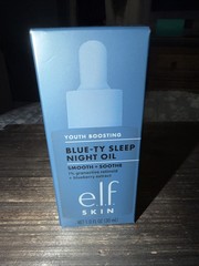 E.L.F. Skin Youth Boosting BLUE-TY Sleep Night Oil Smooth & Soothe 1.0 Fl Oz NIB