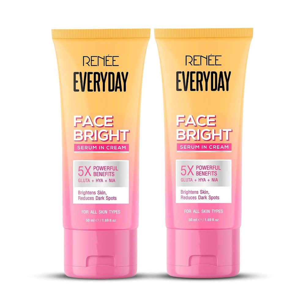 RENEE Everyday Face Bright Serum In Cream Niacinamide Glutathione 50ml pack of 2