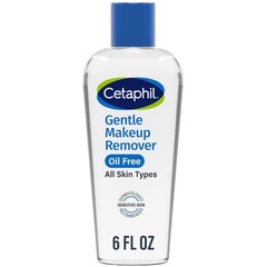 Cetaphil Gentle Waterproof Makeup Remover, 6 Fl Oz (Pack of 1), white