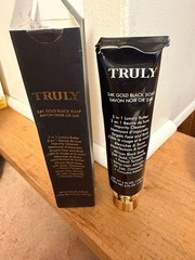Truly 24K Gold Black Soap 2-in-1 Luxury Butter Impurity Cleanser, 5 fl oz
