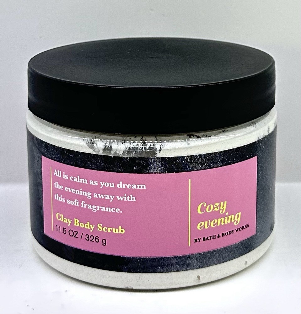 Bath and Body Works COZY EVENING Clay Body Scrub 11.5 oz * NEW