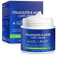 Folliculitis & Acne Treatment Cream Salicylic Acid & Herbal Extracts White