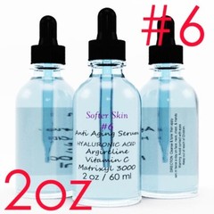 #6 2 OZ 100% Pure Hyaluronic Acid with Vitamin C Argireline & Matrixyl 3000