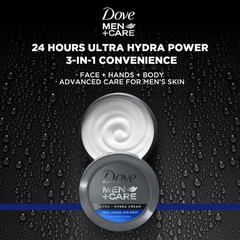 Pack of 4 Dove Men+care Ultra Hydra Cream with 24 Hour Moisturization 2.53 Fl Oz