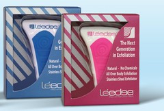 2 x NEW IN BOX. Le Edge face and body Exfoliator Tools PINK. chemical free