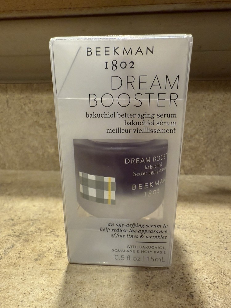 Beekman 1802 Dream Booster Bakuchiol Better Aging Serum Squalene Basil 0.5 oz