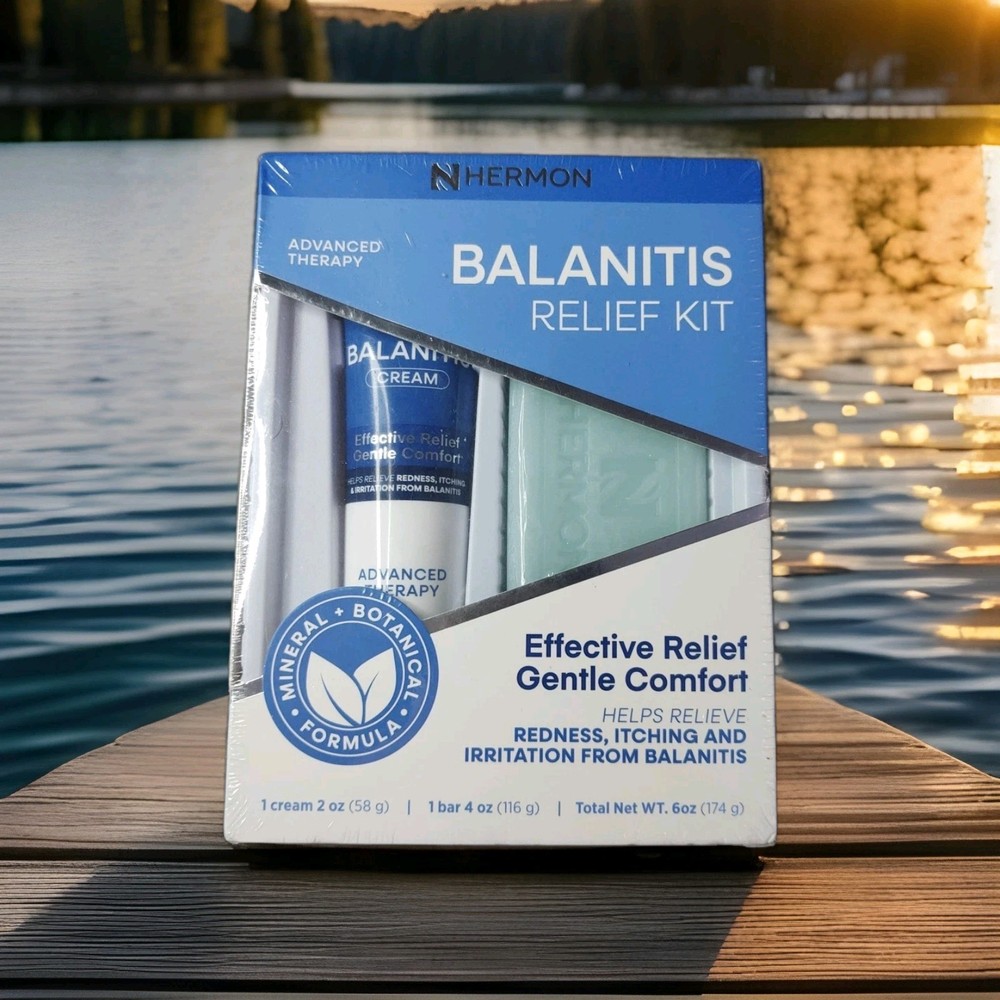 Balanitis Treatment for Men – Relieves Redness & Itching – Cream & Soap 2-Pc Kit