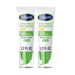 Cetaphil Daily Facial Moisturizer SPF 50 Sunscreen 1.7oz (2 Pack) NEW Sealed