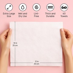 Face Towels Disposable Travel Essentials Ultra-Soft & Absorbent Face Wipes
