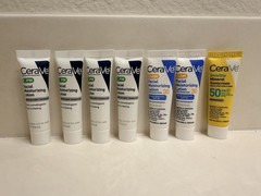 CeraVe Travel Size Skincare Set PM AM Moisturizer SPF 30 SPF 50 7pc NEW