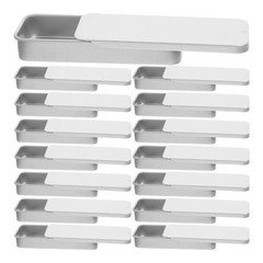 18 Pcs Rectangular Metal Tins With Lid Empty Tinplate Candy Boxes For Storage