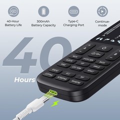 AUVON 4 Outputs TENS Unit Muscle Stimulator with 24 Modes & Intuitive Black