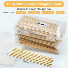 Versatile 500PCS 6&Prime; Cotton Swabs in Storage Box – Perfect for Beauty & Home Care