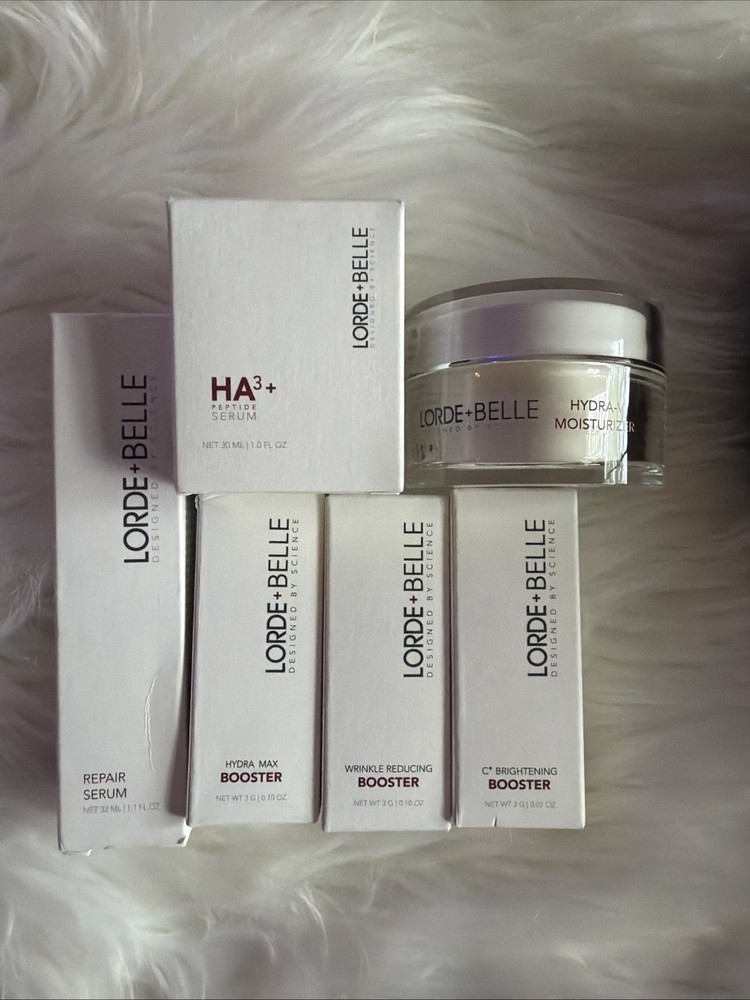 Lorde Belle Skin Care Set Includes HA3, Repair Serum, Moisturizer and 3 Boosters