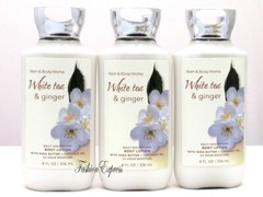 BATH & BODY WORKS WHITE TEA & GINGER BODY LOTION 8 FL OZ (LOT OF 3 PCS)