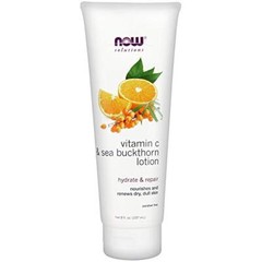 NOW Vitamin C & Sea Buckthorn Lotion 8 fl oz, Clearance for Best By 08/2026