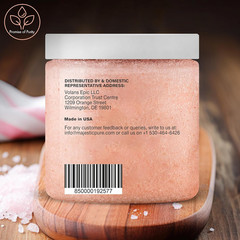 MAJESTIC PURE Himalayan Salt Body Scrub with Lychee Oil Salt Scrub 10 Oz