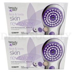 Lot of 2 – Battery Powered Waterproof Face Body Cleansing Exfoliating 3 Brushes