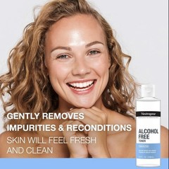 Neutrogena Alcohol-Free Gentle Daily Facial Toner, 8 Fl Oz (Pack of 1), Clear