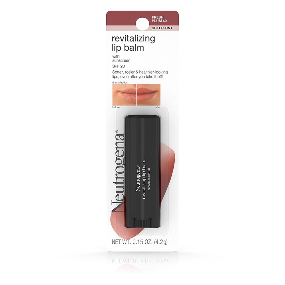 Neutrogena Revitalizing Tinted Lip Balm with SPF 20, Hydrating Fresh Plum
