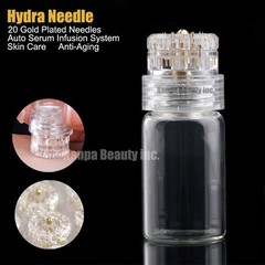 Hydra 20 Pins Derma Stamp With bottle Skin Therapy Auto Serum Infusion System