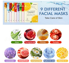 Koneuk 9 Pack Collagen Face Masks Skincare For Women Hydrating Sheet Face Masks