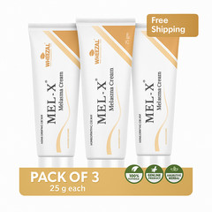 3 x 25g Wheezal Mel-X Melasma Cream Homeopathic Herbal Supplements Pigmentation