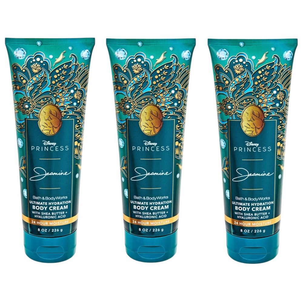 (3) Bath & Body Works DISNEY Princess JASMINE Ultimate Hydration Body Cream