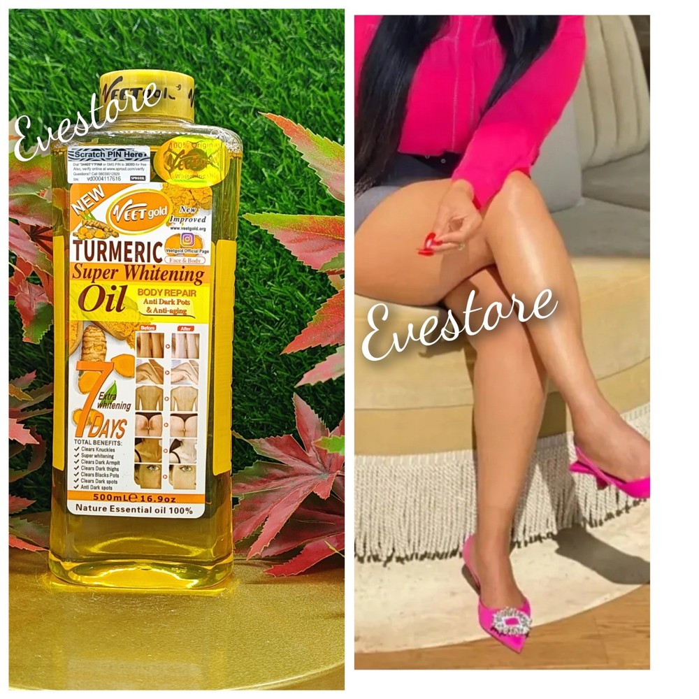 Veet Gold Turmeric Super Whitening Body Corrector Oil 500ml