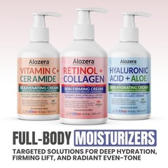 Alozera Firming Body Lotion with Retinol & 16.9 Ounce (Pack of 2), White