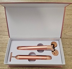 Ora Gold Energy Duo. Includes Microcurrent T-Bar & 360-Degree Roller. NEW