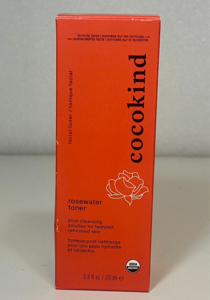 Cocokind Rosewater Toner Organic Facial Hydrating Post-Cleansing 3.8oz