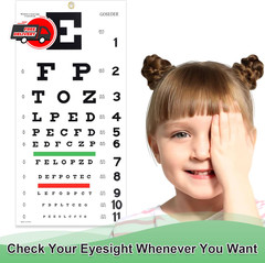 Snellen Eye Chart Eye Charts for Eye Exams 20 Feet 22×11 Inches Low Vision