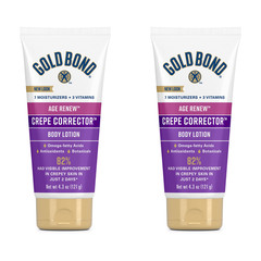 Gold Bond Age Renew Crepe Corrector Body Face Lotion 4.3 oz 2 Pack