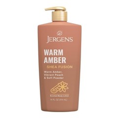 Jergens Shea Fusion Warm Amber Body Lotion, Moisturizer with Shea Butter & Vitam