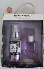 2PC SET Ariana Grande GOD IS WOMAN Mini Splash PARFUM 0.25oz & 1.7 oz BODY MIST