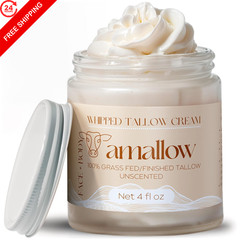 Amallow 100% Grass Fed Beef Tallow for Skin Care – Face + 4 Fl Oz (Pack of 1)