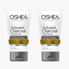 Oshea Herbals Activated Charcoal Face Wash 120ml x2 Deep Cleansing Cleanser