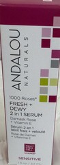 Andalou Naturals 1000 ROSES Fresh + Dewy 2 in 1 Serum DAMASK ROSE 2 BOXES