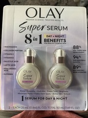 NEW Olay Super Serum Day + Night 8-in-1 2 x 25mL (50mL Total) Niacinamide Duo