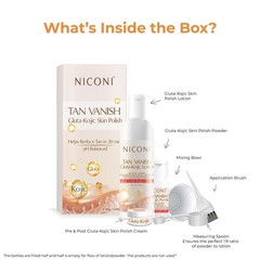 Face Body Skin Polish D-Tan Brightening Glow NICONI Gluta-Kojic 180g 6.34 oz
