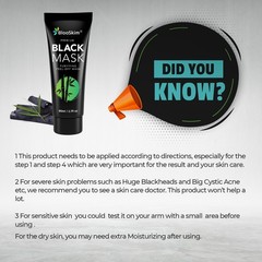 Blooskim Charcoal Blackhead Remover Mask, Herbal Clean Oily & Combo Skin, 80ml